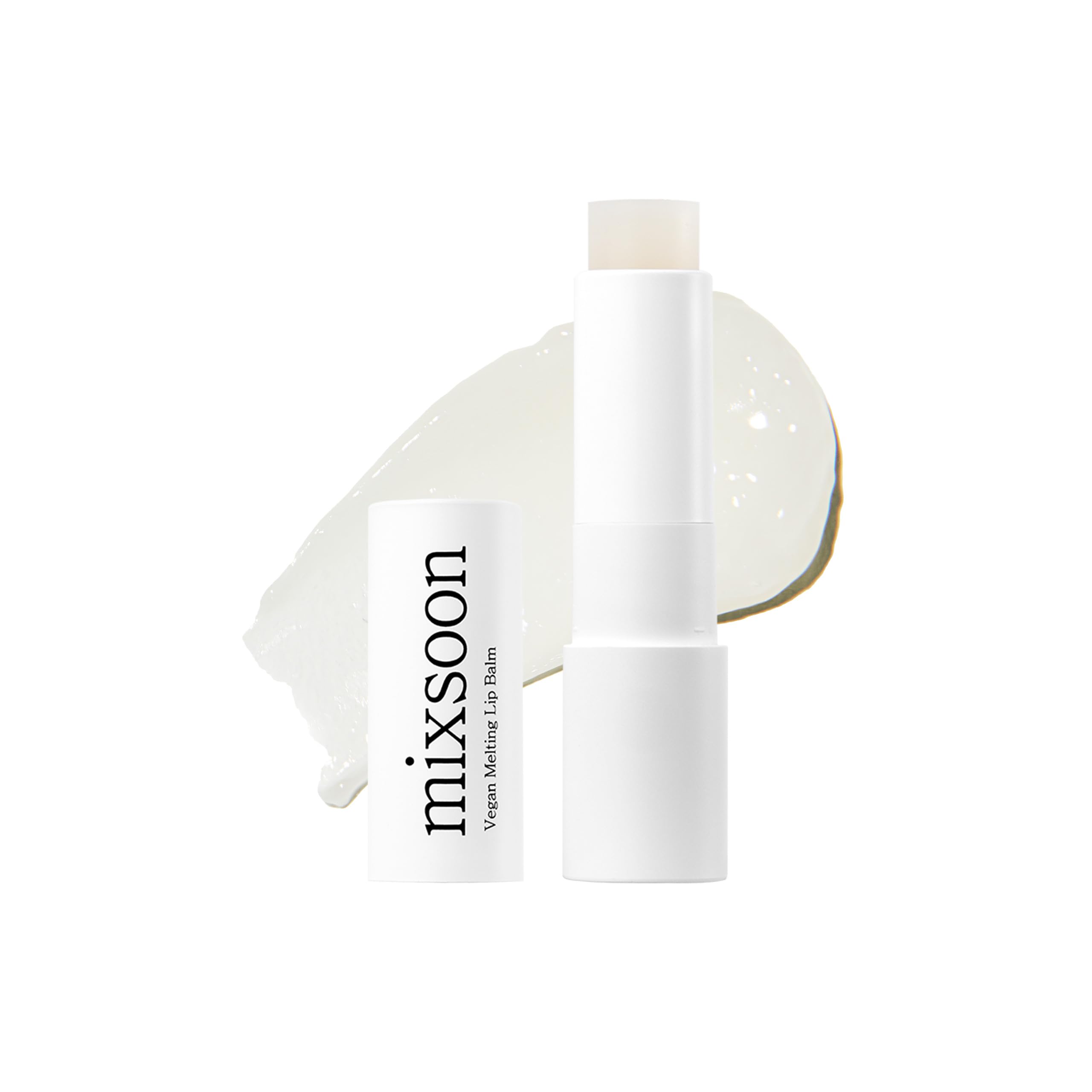 mixsoon Vegan Melting Lip Balm 01. Clear - Plant-Based Nutrient Recharge for Dry Lips, Non-Sticky Melting Formula for a Refined & Healthy-Looking Glow, 4.1g