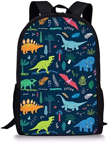 Children School Backpack Cartoon Dinosaur Print Travel Outdoor Bagpacks for Kids Teenagers