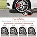 Portable Air Compressor Pump/12V DC Digital Tire Inflator, Automatic Shut Off at Preset Pressure, 3 Way Safety LED Lights Ideal for Car, Bicycle, Motorcycle, Balls