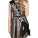 Birthday Girl Rhinestone Birthday Sash - Premium GRADE SATIN & Real CRYSTAL Rhinestone Birthday Party Supplies & Decorations - Black Sash(BdayGrl RS) Blk