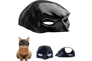 OUMYQ Cat Superhero Mask, Black Bat Costume Accessory for Cats, Halloween Pet Cosplay