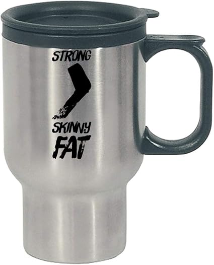 Amazon 強力スキニーファットブラック抽象画 ステンレススチールトラベルマグ Muggalicious 水筒 マグボトル