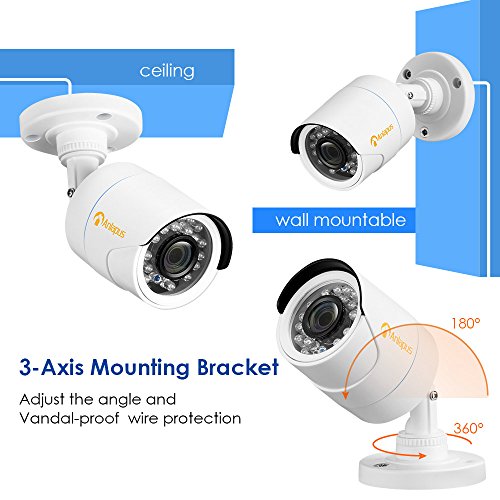 Anlapus 8CH Full HD 1080P HD-TVI Security Camera System, Surveillance DVR with 1TB Hard Drive and (4) 2.0MP 1920TVL Waterproof Outdoor Indoor CCTV Bullet Camera with Motion Detection and Night Vision - Thumbnail 4