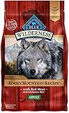 Blue Buffalo Wilderness Rocky Mountain Recipe High Protein Grain Free, Natural Adult Dry Dog Food, Red Meat 4-lb