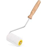 Flexzion Honey Uncapping Needle Roller – Propolis & Honey Beekeeping Tools Supplies for Harvesting - 5-Inch Hardwood Handle Uncapper for Honeycomb Roller Brush Extraction