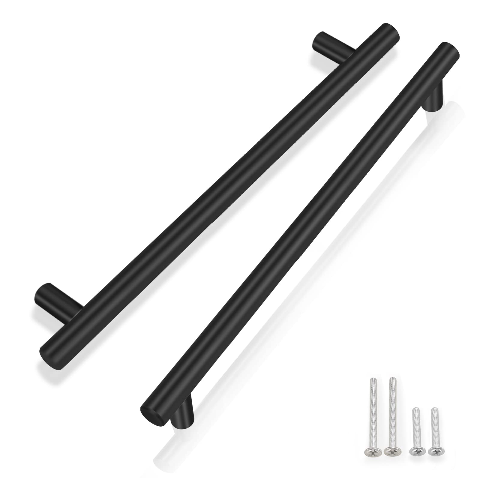 Pinson 15 Pack 192mm Kitchen Cabinet Handles Stainless Steel T Bar Handles Cabinet Pulls Black Cupboard Door Handles Kitchen Handles
