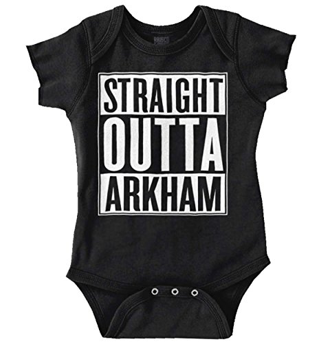 Straight Outta Arkham Funny Batman Compton DC Comic Nerd Baby Romper Bodysuit