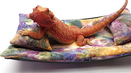 Chaise Lounge for Bearded Dragons, Watercolor Pastels Fabric