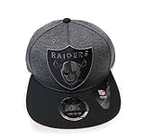 New Era NFL Oakland Raiders Heather Huge Snap 9Fifty Original Fit Cap, One Size, Graphite