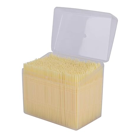 1100 Stücke 2-Wege Weiße Kunststoff Zahnstocher Oral Dental Picks Tooth Pick Interdental Brush Double-Ended Pinsel Zähne Stic