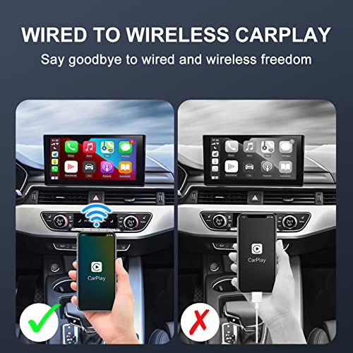 Binize 2 in 1 Wireless Carplay & Android Auto Adapter, Convert Factory