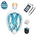 Tribord/Subea Easybreath (Latest Version) Full Face Snorkel Mask  with Enhanced Anti-Fog and Anti-Leak Technology, Atoll S/M