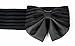 LVGE Women Cute Wide Elastic Waist Belt with Bow Knot Black