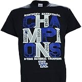 University of Kentucky Wildcats UK Basketball 8 Time National Champions Shirt Black