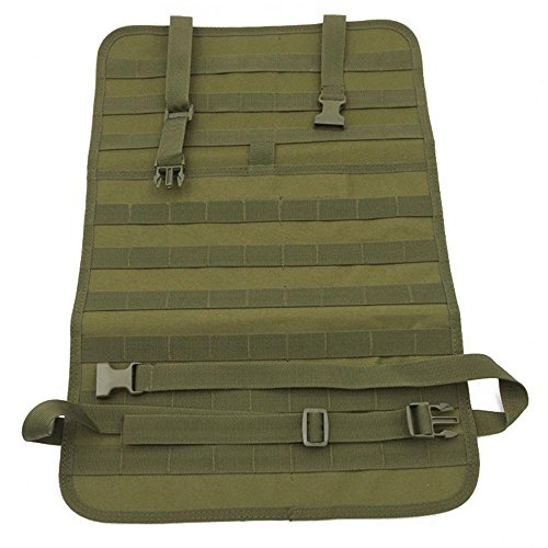 LIVIQILY Under The Seat Concealment Pistol Holster with Pieces Pouch for Medium Large Adjustable Guns for Most Cars Trucks Vans (Army Green)