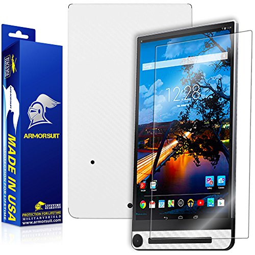 ArmorSuit MilitaryShield - Dell Venue 8 7000 / 7840 Screen Protector + White Carbon Fiber Full Body Skin Protectorw/ Lifetime Replacements