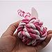 Rope Chew Toys for Dogs,Lonni 2 Packs Interactive Pet Chew Toys,Dog Knot Rope Tug Balls with Handle for Aggressive Chewers Teeth Cleanning Playing(Medium Large Dogs,Random Color)