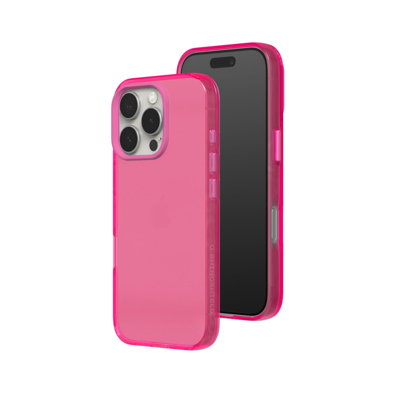RHINOSHIELD JellyTint Transparent Protective Case Compatible with [iPhone 16 Pro Max] | Exceeds Military Drop Standards, Scratch Resistant, Shockproof, Camera Control Cutout Design - Fancy Pink