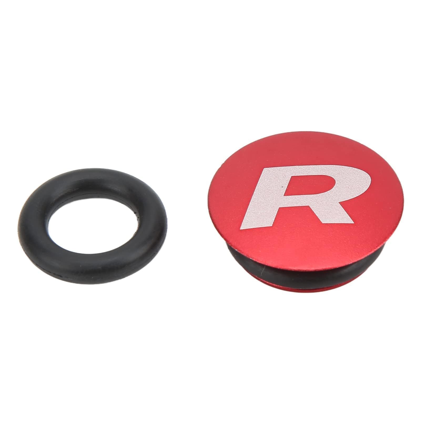 VBESTLIFE Bike Crank Dust Caps, Crankset Dust Cover - Aluminum Alloy Center Shaft Caps with Rubber Ring for Mountain Bike Road Bicycle(Red)