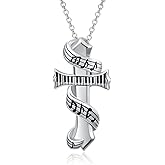 MEIDERBO Cross Necklace for Men Women 925 Sterling Silver Cross Pendant Necklace Christian Religious Jewelry Gifts for Anniversary