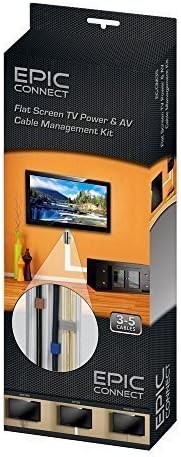 TV Cable Management Organizer Raceway Wire Cover for A/V and Power Cables by Epic Connect