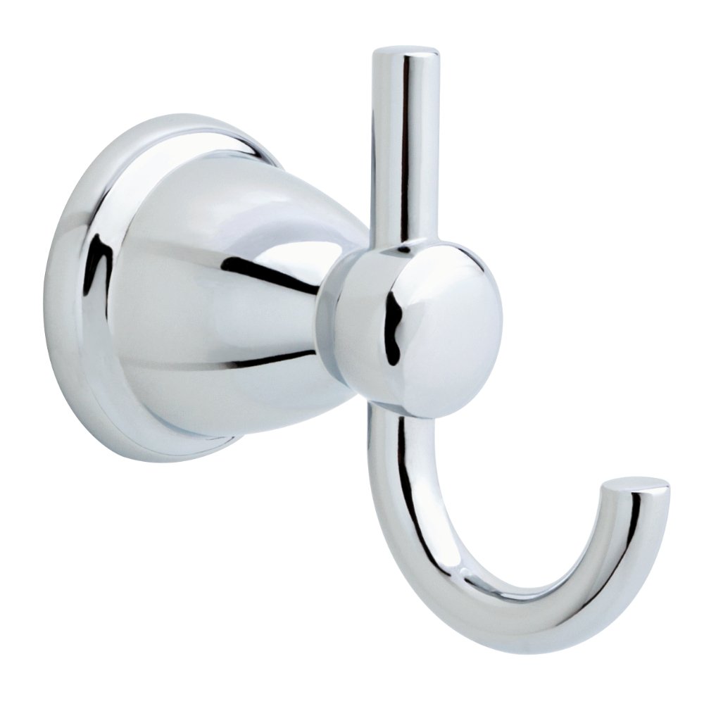 Photo 1 of Franklin Brass Kinla (1-Pack) Towel Hooks Polished Chrome Bathroom Double J-Hooks Wall Mounted for Robes & Towels 2-Prong Hand Towel Hook Holder Kitchen, Bath, Bathroom Accessories KIN35-PC-1