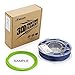 AMOLEN PLA Filament 1.75mm, Shiny Blue, 3D Printer Filament 200G(0.44lb) +/- 0.03 mm, Includes Sample Color Change from Green to Yellow with Temperature Filament.