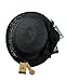 NYFASHION101 Satin Ribbon Triple Rose Band Side Flip Brim Cloche Bucket Hat - Black