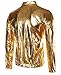 CIC Collection Men's Metallic Gold Front-Zip Jacket