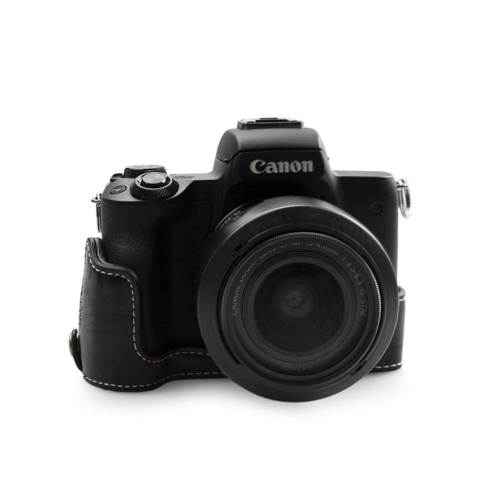 kinokoo Bottom Case for Canon EOS M50 Available for WIFI Button,Protective Half Case Grip (black)