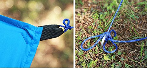Suyi Portable Lightweight Camping Tent Tarp Shelter Mat Hammock Cover Sun Shade,Camping Equipment Essential Survival Gear,Stakes Include,with Carry Bag