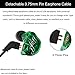 KZ ZSR in-Ear Headphones Earphone HiFi Stereo Deep Bass Earbuds with 0.75mm 2 Pins Detachable Cable Noise Isolating Headset with Hybrid Driver for Running, Jogging, Walking (Green Without Mic)