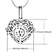 Heart Aromatherapy Essential Oil Diffuser Perfume Necklace Locket Pendant and 6 Colours Lava Stone Beads with Adjustable Snake Chain-Hollow Cross