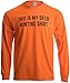 Ann Arbor T-shirt Co. This is My Deer Hunting Shirt | Funny Hunter Blaze Orange Safety Clothes T-Shirt-(Adult,L)