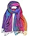 NYFASHION101 Elegant Colorful Paisley Soft Pashmina Scarf Shawl Wrap NBH1401Y - Light Rainbow 07