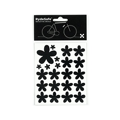 RydeSafe Reflective Decals - Flowers Kit (Black)