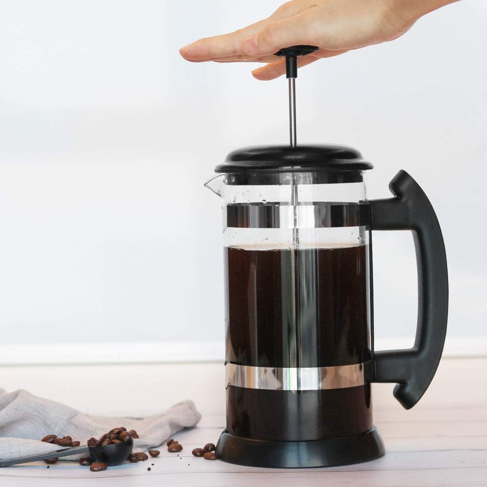 i Cafilas French Press Kaffeekanne Glas Kaffeezubereiter