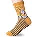 Raytine Famous Japanese Animation Print Crew Socks, 4 Pairs, One Size
