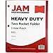 JAM Paper 2 Pocket 3 Hole Punched Plastic Presentation School Folder - Red - Sold Individually
