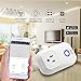 Superior Quality Mini Wifi-Enabled Smart Outlet By OOSSXX - No-Hub Wireless Plug - Compatible With Lights, Home Appliances - Remote Control With Smartphone/Tablet - Works W/ Amazon Alexa