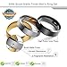 FIBO STEEL 8MM Stainless Steel Rings for Men Promise Wedding Band Ring Engagement 3 Pcs a Set, Size 8-14
