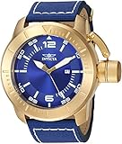 Invicta Men's 'Corduba' Quartz Stainless Steel and Nylon Casual Watch, Color:Blue (Model: 21916)
