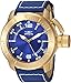 Invicta Men's 'Corduba' Quartz Stainless Steel and Nylon Casual Watch, Color:Blue (Model: 21916)