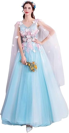 ドレス 薄青い カラードレス 花嫁ドレス ウェディングドレス ミニ パーティードレス 姫系ドレス ワンピース チュニック 通販 Amazon