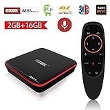 Mecool M8s Pro W Android TV Box 7.1 with Voice Control Remote 2GB RAM 16GB ROM Quad Cord 4K UHD VP9 HEVC Decoding Supported Set Top Box