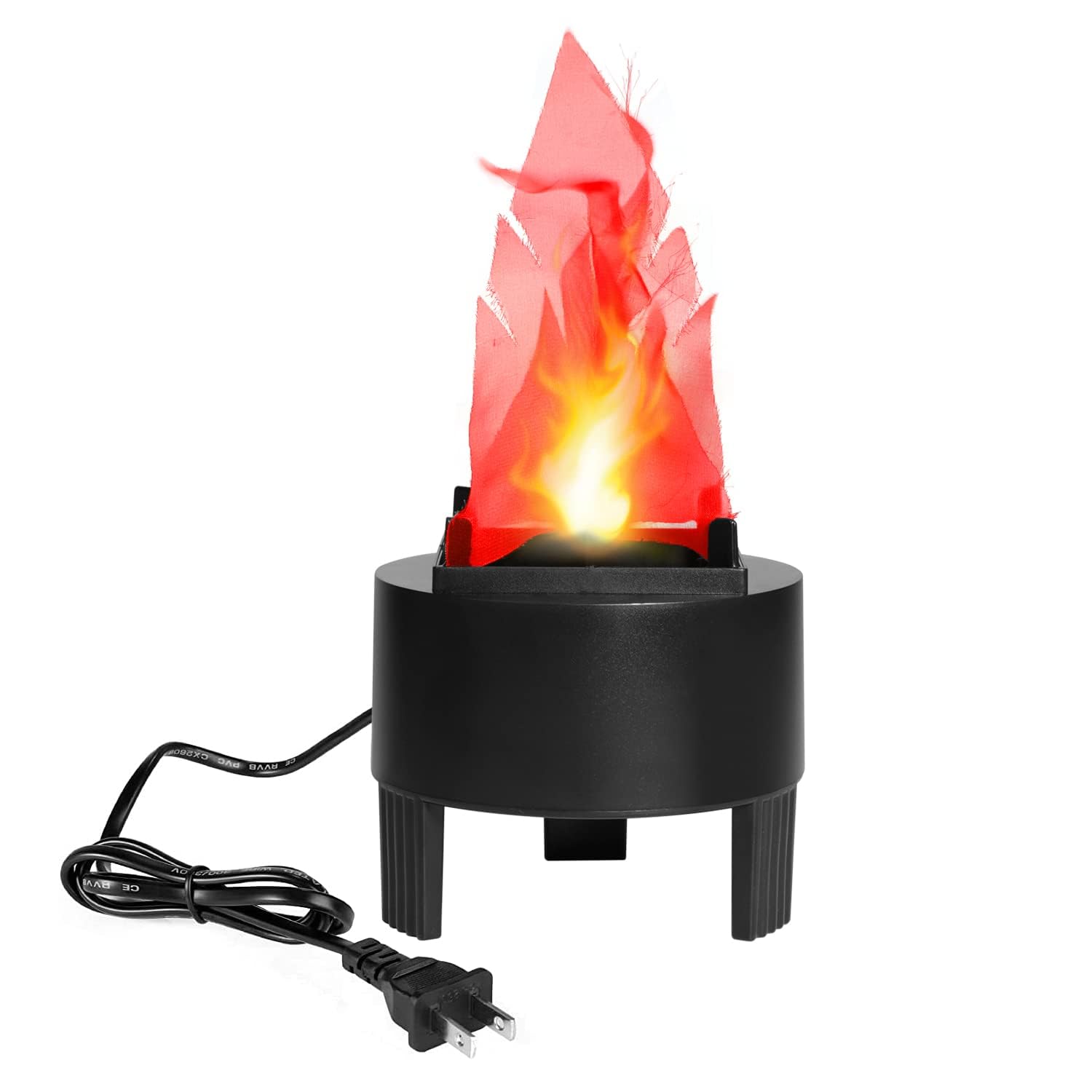 Photo 1 of 3D Fake Fire Lamp, Electric Fake Campfire Artificial Simulated Flame Table Lamp Flame Stage Effect Light for Halloween Christmas Festival Party Bar Decoration