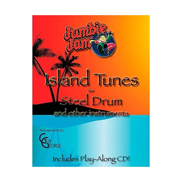 Jumbie Jam Steel Drum Musical Instrument with FREE jumbie jam island tunes book, Silver - Image 4