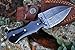 Perkin - Damascus Steel Hunting Knife with Sheath Double Edge Blade Small Hunting Knife