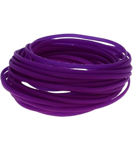 20ft Black Braided Expandable Cable Sleeve - 1/8" Wire Loom Tubing For Wire Management