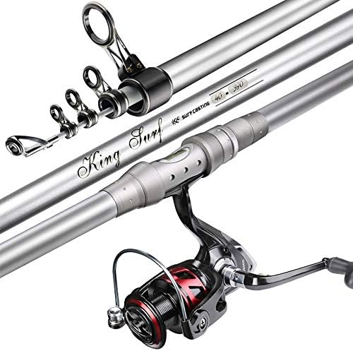 ZAGO Sea Fishing Set 6000 spinning wheel Tackle Kit with Spinning Rod Reel Combos Line Lures Hooks Travel Starter Professional Full Set Lightweight Fishing Rod and Reel Combos Set
